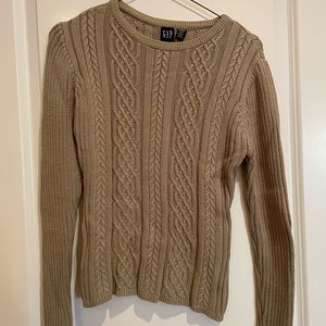 GAP XS 100% cotton cable knit crewneck sweater